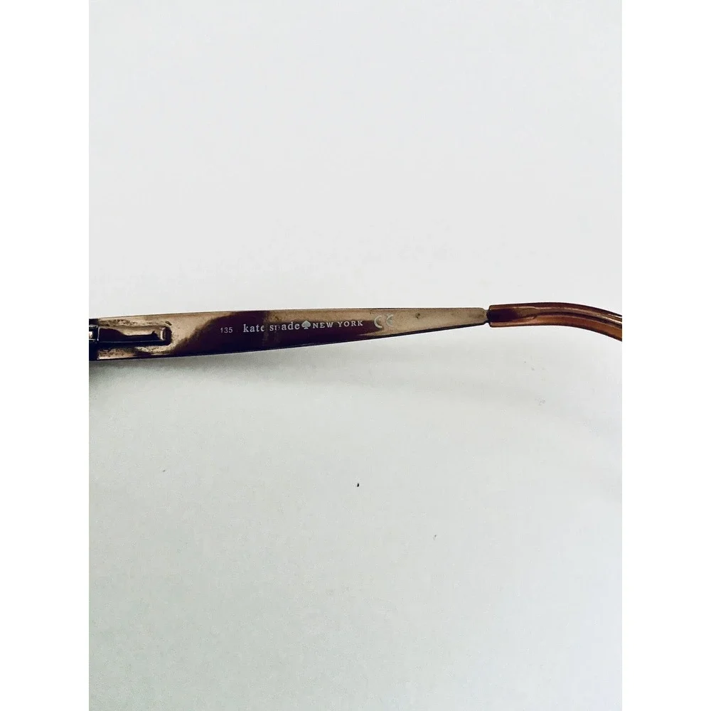 Kate Spade Brown Tortoise Cat Eye Glasses w Gold Metal Temples Leanne 1Y5 135